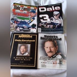 Dale Earnhardt Tribute Lot of 1 Hardcover and 3 Magazines
